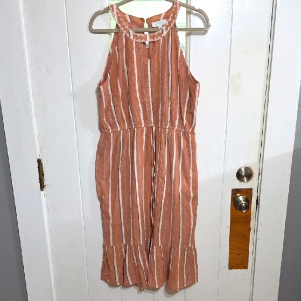 NWT New Direction's Women's Dress Gauzyβ Cotton Elastic Drawstring Beachy Sz L